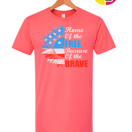 Free Because of the Brave Sunflower Tee