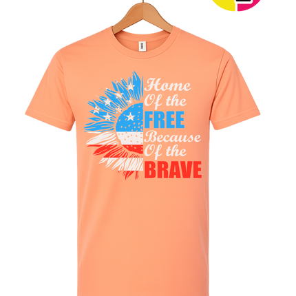 Free Because of the Brave Sunflower Tee