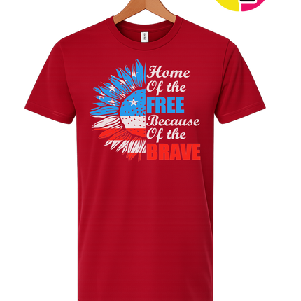Free Because of the Brave Sunflower Tee