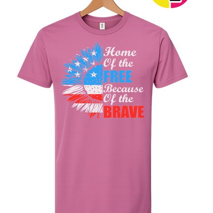 Free Because of the Brave Sunflower Tee