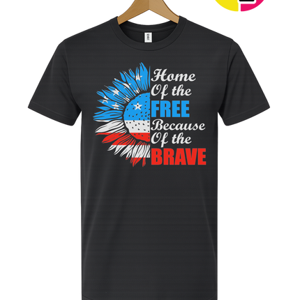 Free Because of the Brave Sunflower Tee