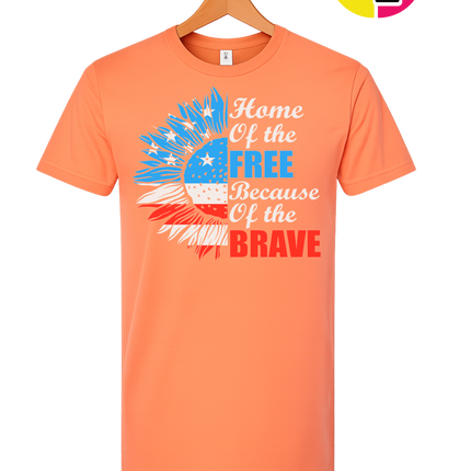 Free Because of the Brave Sunflower Tee