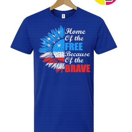 Free Because of the Brave Sunflower Tee