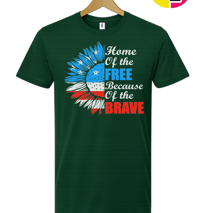 Free Because of the Brave Sunflower Tee