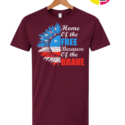 Free Because of the Brave Sunflower Tee