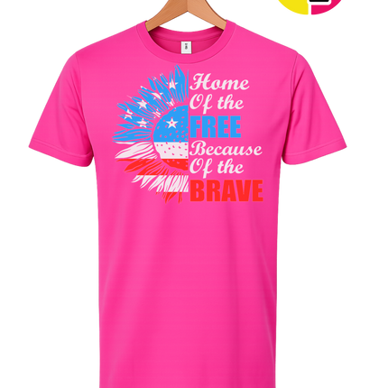 Free Because of the Brave Sunflower Tee