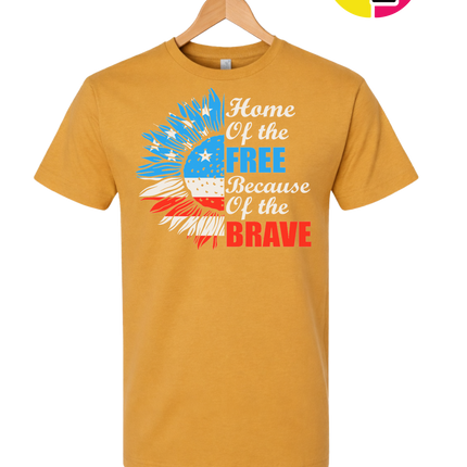 Free Because of the Brave Sunflower Tee