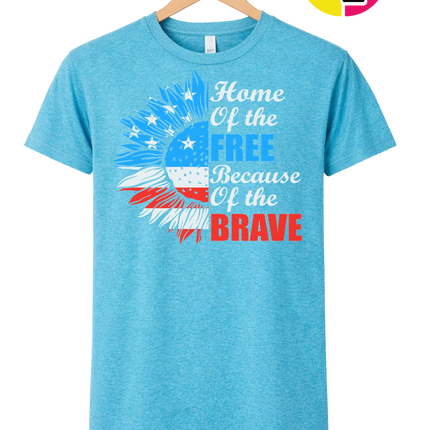 Free Because of the Brave Sunflower Tee