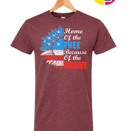 Free Because of the Brave Sunflower Tee