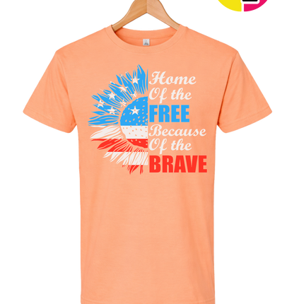 Free Because of the Brave Sunflower Tee