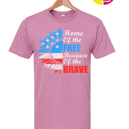 Free Because of the Brave Sunflower Tee