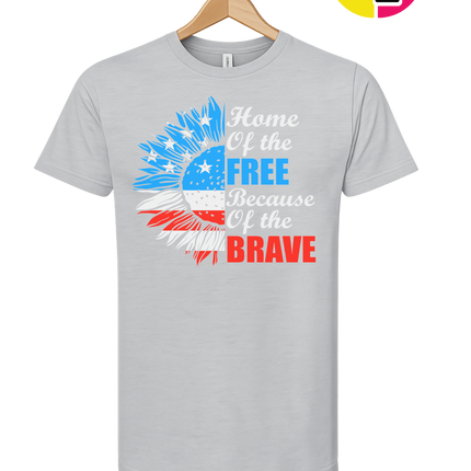 Free Because of the Brave Sunflower Tee