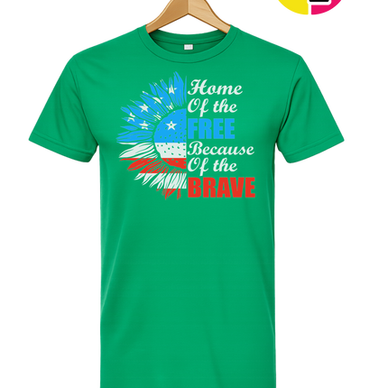 Free Because of the Brave Sunflower Tee