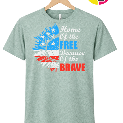Free Because of the Brave Sunflower Tee