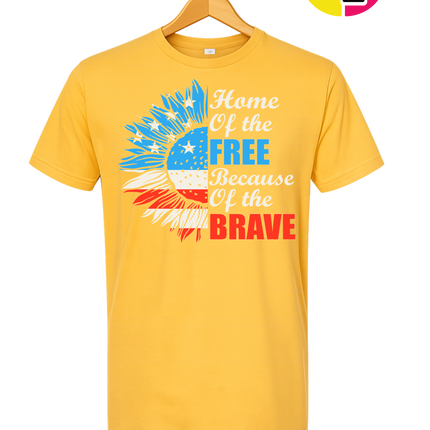 Free Because of the Brave Sunflower Tee