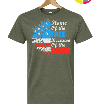 Free Because of the Brave Sunflower Tee