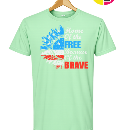 Free Because of the Brave Sunflower Tee