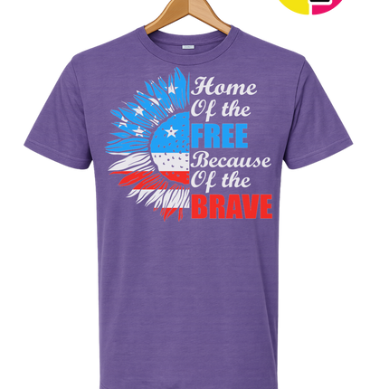 Free Because of the Brave Sunflower Tee