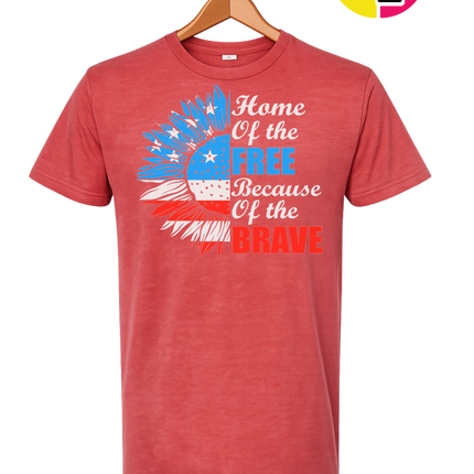 Free Because of the Brave Sunflower Tee