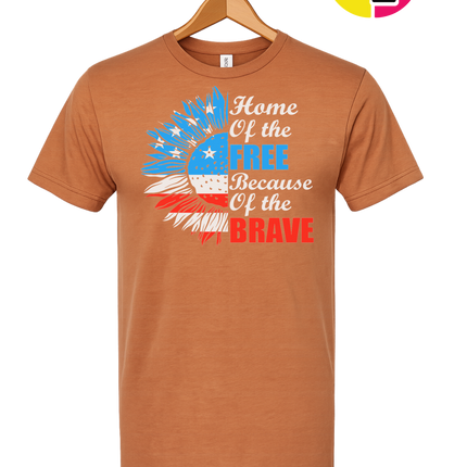Free Because of the Brave Sunflower Tee
