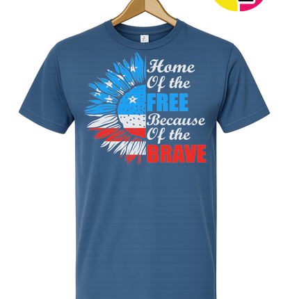 Free Because of the Brave Sunflower Tee