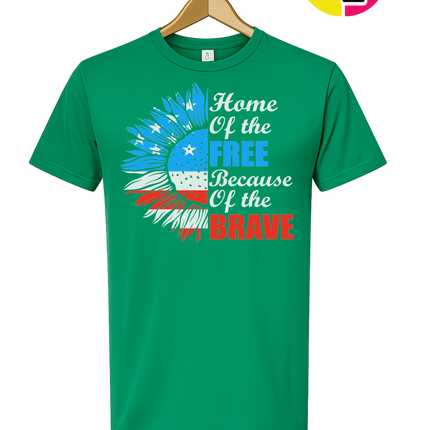 Free Because of the Brave Sunflower Tee