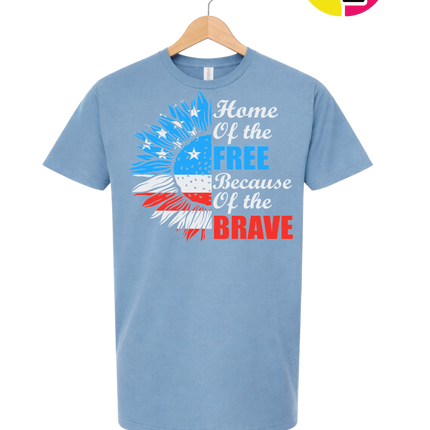 Free Because of the Brave Sunflower Tee