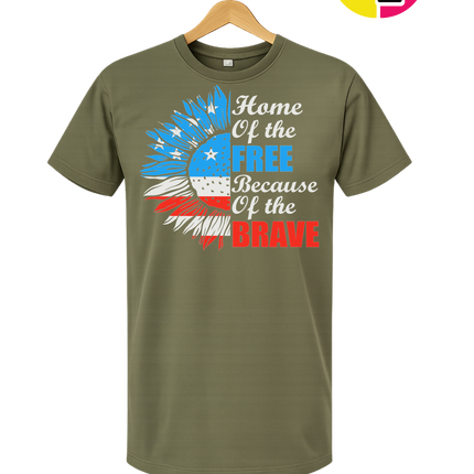 Free Because of the Brave Sunflower Tee