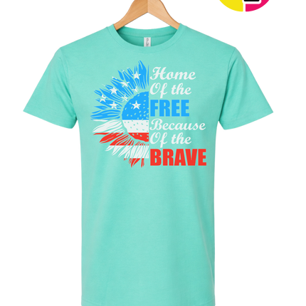 Free Because of the Brave Sunflower Tee