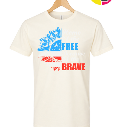 Free Because of the Brave Sunflower Tee