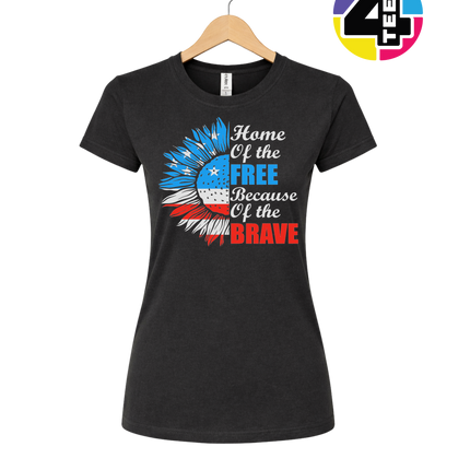 Free Because of the Brave Sunflower Women's Tee
