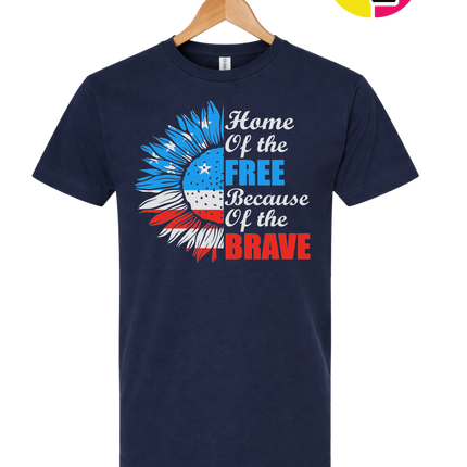 Free Because of the Brave Sunflower Tee