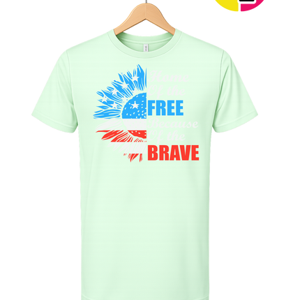 Free Because of the Brave Sunflower Tee