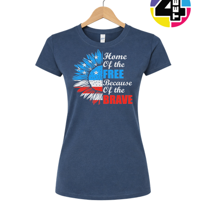 Free Because of the Brave Sunflower Women's Tee
