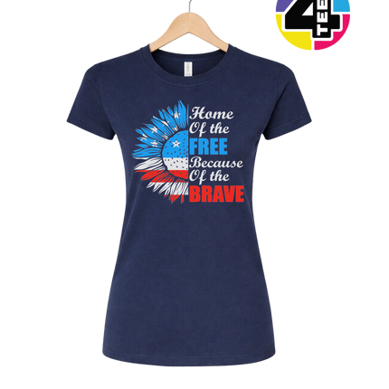 Free Because of the Brave Sunflower Women's Tee