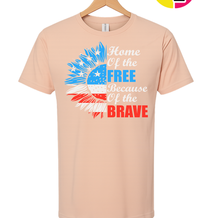 Free Because of the Brave Sunflower Tee