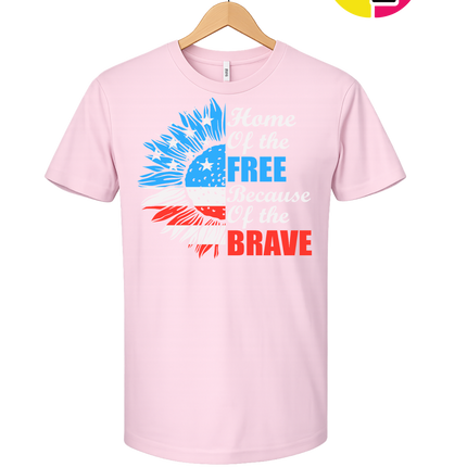Free Because of the Brave Sunflower Tee