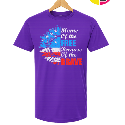 Free Because of the Brave Sunflower Tee