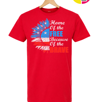 Free Because of the Brave Sunflower Tee
