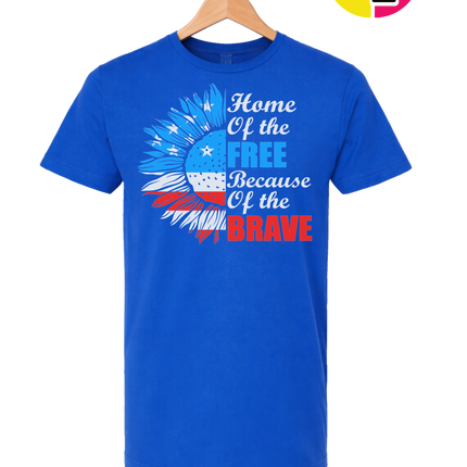 Free Because of the Brave Sunflower Tee