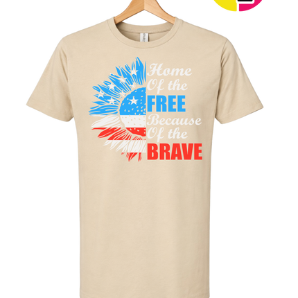 Free Because of the Brave Sunflower Tee
