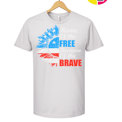 Free Because of the Brave Sunflower Tee