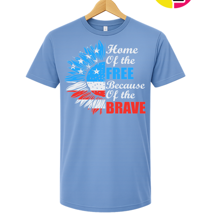 Free Because of the Brave Sunflower Tee