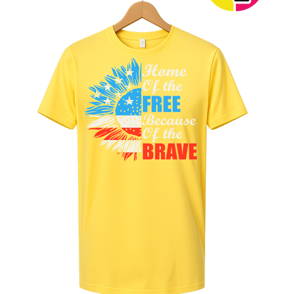 Free Because of the Brave Sunflower Tee