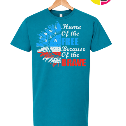 Free Because of the Brave Sunflower Tee
