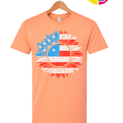 Patriotic Sunflower Pride Tee