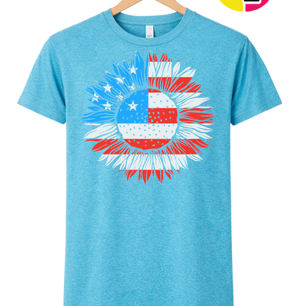 Patriotic Sunflower Pride Tee