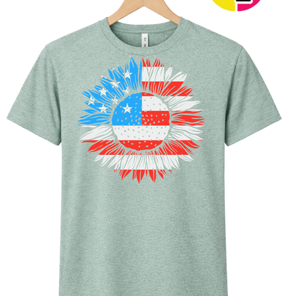 Patriotic Sunflower Pride Tee