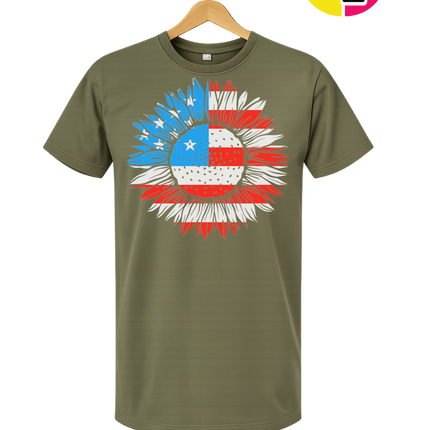Patriotic Sunflower Pride Tee