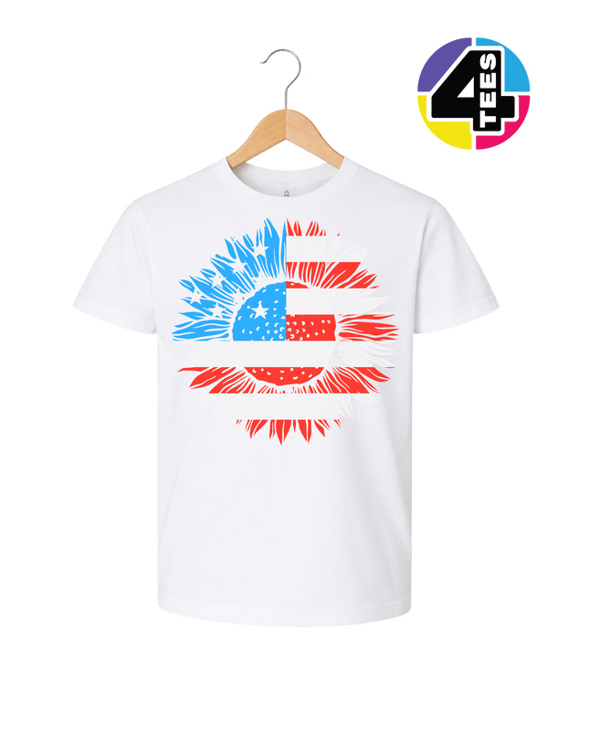 Patriotic Sunflower Pride Youth Tee